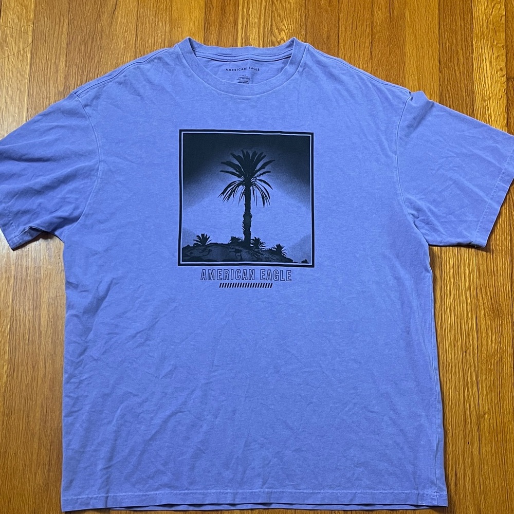 Men’s American Eagle Outfitters Purple Palm Tree oversized Tee
